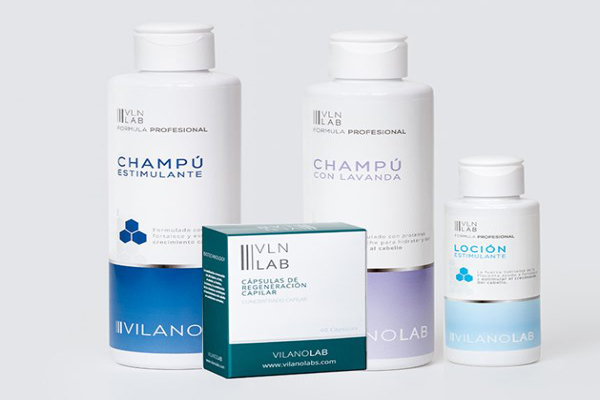 Imagen de los productos que contiene el kit de regeneración capilar de Vilanolab