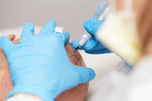 tricopigmentacion como se realiza, procedimiento - Experto en micropigmentación capilar tatúa pelo a pelo para conseguir un efecto de rapado