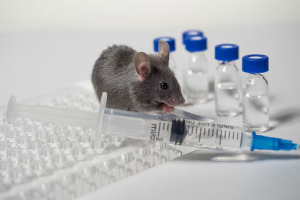 Calvicie y obesidad - Plano detalle de una rata para hacer experimentos de laboratorio