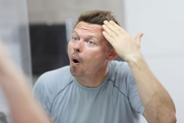 Hombre se muestra satisfecho con el crecimiento de su cabello tras un trasplante capilar