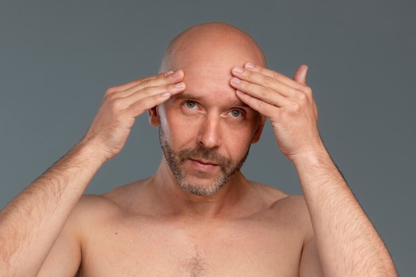 La calvicie en cifras -hombre con un alto grado de alopecia